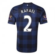 13-14 Manchester United #2 RAFAEL Away Black Jersey Shirt