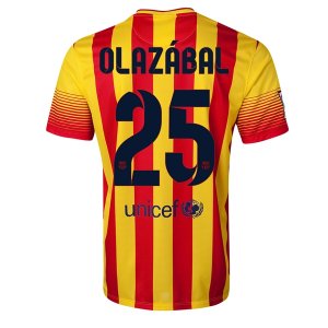 13/14 Barcelona #25 OLAZABAL Away Shirt