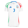 UEFA Euro 2024 Italy Football Shirt Away White Jersey DIMARCO #3