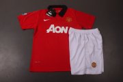 Kids Manchester United 13/14 Home Jersey Kit(Shirt+shorts)