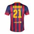 13/14 Barcelona #21 Adriano Home Shirt