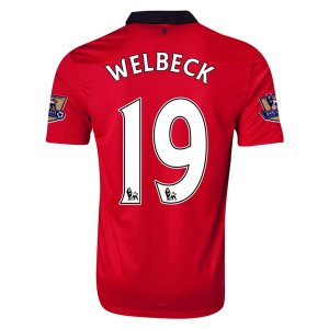 13-14 Manchester United #19 WELBECK Home Jersey Shirt