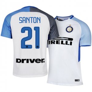 Inter Milan Away 2017/18 #21 Davide Santon Soccer Jersey Shirt