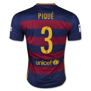 Barcelona 2015/16 Home PIQUE #3 Soccer Jersey