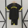 KIDS BORUSSIA DORTMUND 23/24 AWAY BLACK SOCCER KIT (JERSEY + SHORTS)