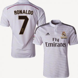 Ronaldo #7 Ballon d\'Or 2014 Winner Home Soccer Jersey White