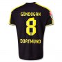 13-14 Borussia Dortmund #8 GUNDOGAN Away Black Jersey Shirt