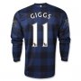 13-14 Manchester United #11 GIGGS Away Black Long Sleeve Jersey Shirt