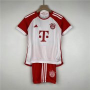 Kids Bayern Munich 23/24 Home Red Football Shirt Soccer Suits (Shirt+Shorts)