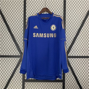 Chelsea 12/13 Home Retro Football Shirt - Long Sleeve