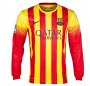 13-14 Barcelona #10 Messi Away Long Sleeve Soccer Jersey Shirt