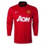 13-14 Manchester United #24 FLETCHER Home Long Sleeve Jersey Shirt