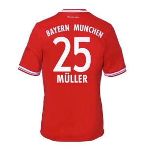 13-14 Bayern Munich #25 Muller Home Shirt