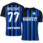 Inter Milan Home 2017/18 #77 Marcelo Brozovic Soccer Jersey Shirt