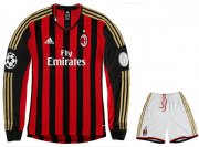 13/14 AC Milan Home Long Sleeve Kit (Shirt+Shorts)