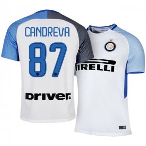 Inter Milan Away 2017/18 #87 Antonio Candreva Soccer Jersey Shirt