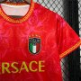 Italy X Versace Football Shirt Red Soccer Jersey