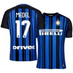 Inter Milan Home 2017/18 #17 Gary Medel Soccer Jersey Shirt