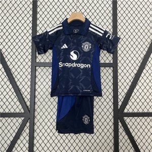 Kids Manchester United 24/25 Away Soccer Kit (Shirt+Shorts)