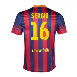 13/14 Barcelona #16 Sergio Home Shirt