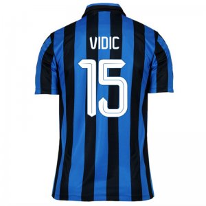 Inter Milan 2015-16 Home Vidic 15 Soccer Jersey