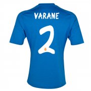 13-14 Real Madrid #2 Varane Away Blue Soccer Jersey Shirt