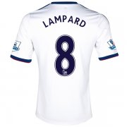 13-14 Chelsea #8 LAMPARD White Away Soccer Jersey Shirt