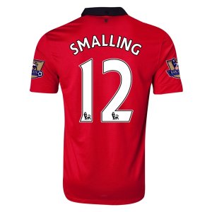 13-14 Manchester United #12 SMALLING Home Jersey Shirt