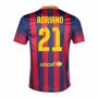 13/14 Barcelona #21 Adriano Home Shirt