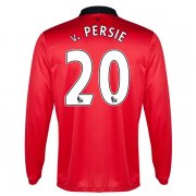 13-14 Manchester United #20 v.Persie Home Long Sleeve Jersey Shirt