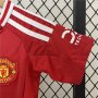 Kids Manchester United 24/25 Home Soccer Kit (Shirt+Shorts)