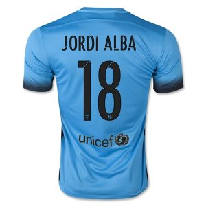 Barcelona 2015/16 Third JORDI ALBA #18 Soccer Jersey