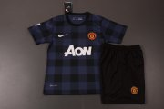 Kids Manchester United 13/14 Away Jersey Kit(Shirt+shorts)