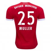 Bayern Munich Home 2017/18 Muller #25 Soccer Jersey Shirt