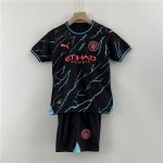 Kids Manchester City 23/24 Third Kit (Shirt+Shorts)