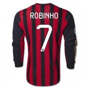 13/14 AC Milan #7 ROBINHO Home Long Sleeve Shirt