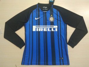 Inter Milan Home 2017/18 LS Soccer Jersey Shirt