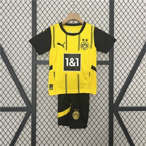 KIDS BORUSSIA DORTMUND 24/25 HOME SOCCER KIT (JERSEY + SHORTS)