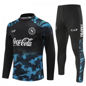 24/25 Napoli X Coca Cola Navy Blue Half Zipper Tracksuit