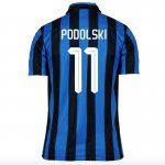 Inter Milan 2015-16 Home Podolski 11 Soccer Jersey