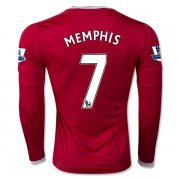 Manchester United LS Home 2015-16 MEMPHIS #7 Soccer Jersey