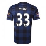 13-14 Manchester United #33 BEBE Away Black Jersey Shirt