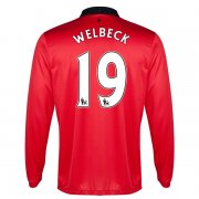 13-14 Manchester United #19 Welbeck Home Long Sleeve Jersey Shirt