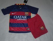 Kids Barcelona 2015/16 Home Soccer Kit (Shorts+Shirt)