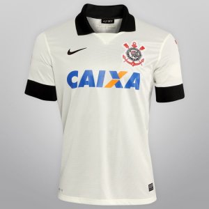 13-14 SC Corinthians Home White Jersey Shirt