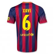 13/14 Barcelona #6 XAVI Home Shirt