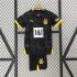 KIDS BORUSSIA DORTMUND 23/24 AWAY BLACK SOCCER KIT (JERSEY + SHORTS)