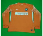 Inter Milan Goalkeeper 2017/18 Orange LS Soccer Jersey Shirt