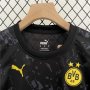 KIDS BORUSSIA DORTMUND 23/24 AWAY BLACK SOCCER KIT (JERSEY + SHORTS)