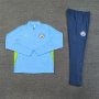 Manchester City 24/25 Blue Half Zipper Tracksuit